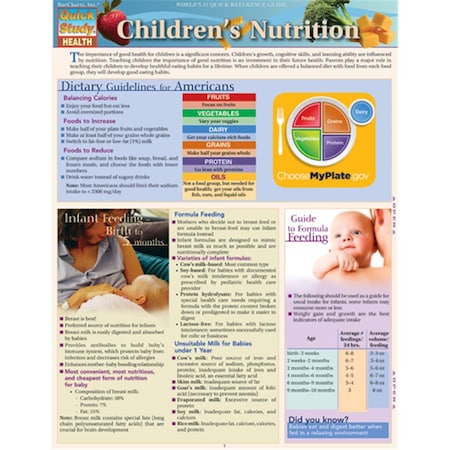 Barcharts Children Nutrition Quickstudy Easel 9781423218395